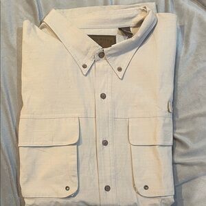 North river Men's Light Tan Shirt short sleeve